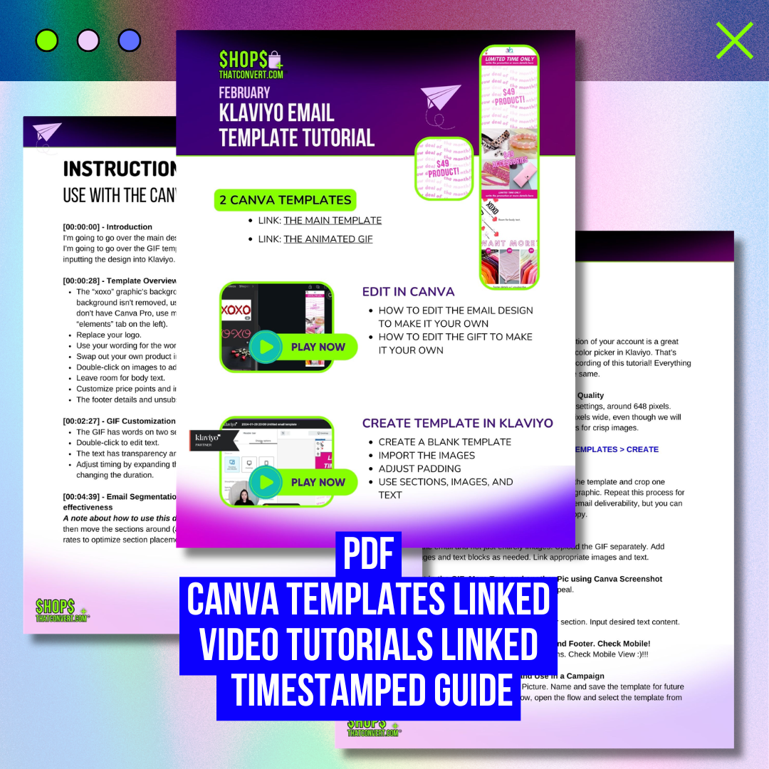 Klaviyo Email Design Tutorial Using Canva Templates