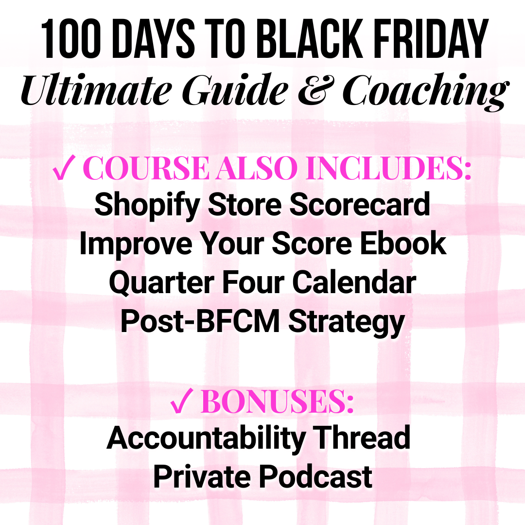 100 Days to Black Friday Ultimate Guide & Coaching