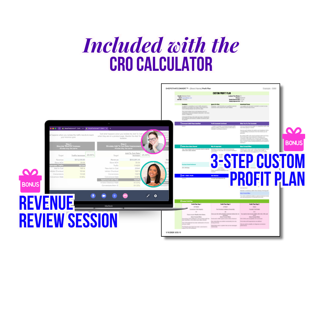 Revenue Review Session for CRO Improvement Calculator Customers