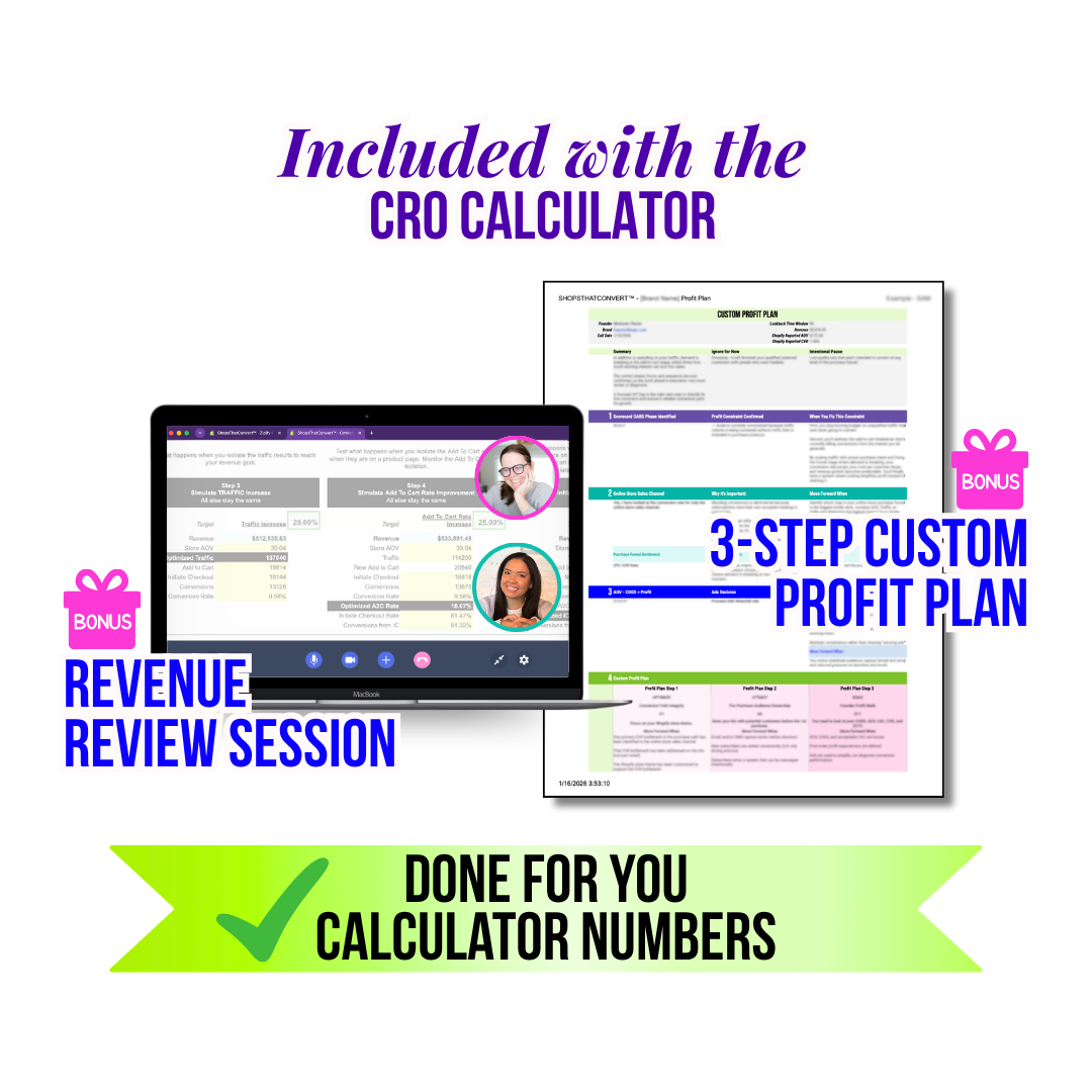 Revenue Review Session for CRO Improvement Calculator Customers