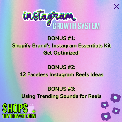 The ShopsThatConvert™ Instagram Growth System