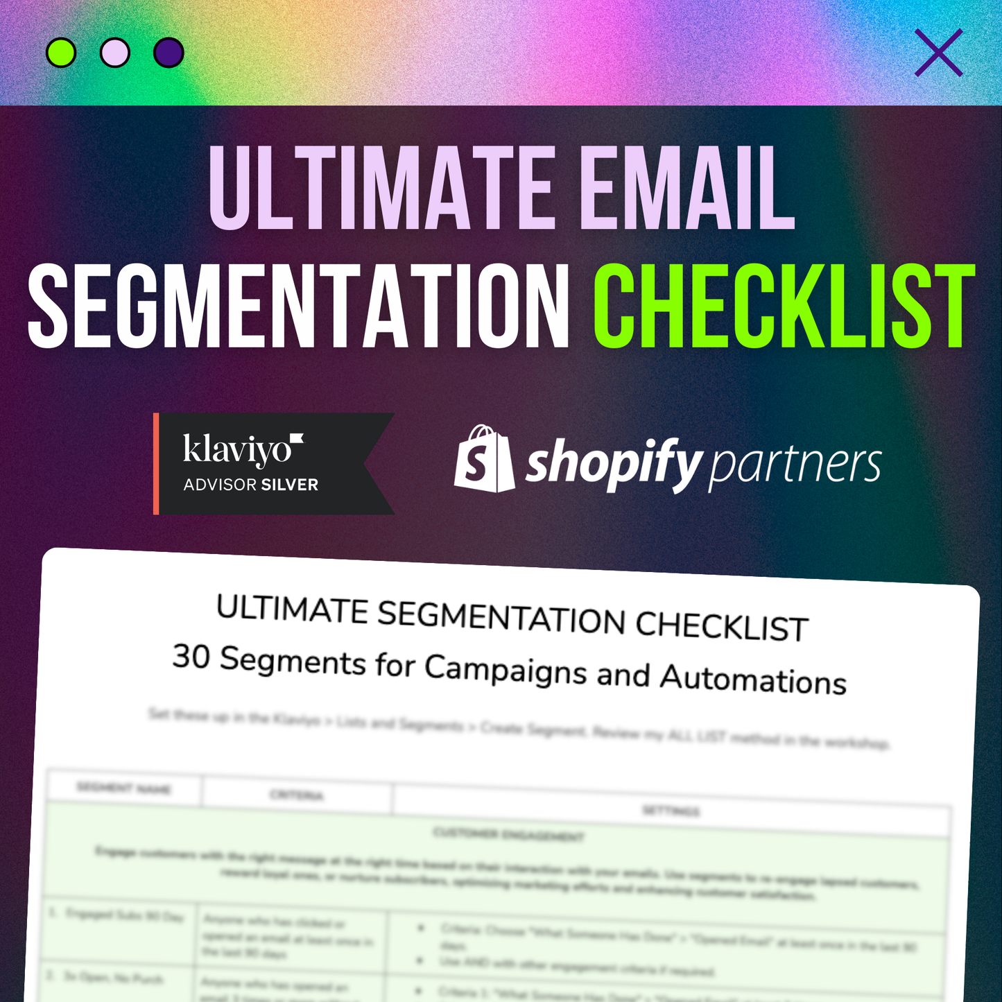 Ultimate Email Segmentation Checklist